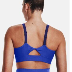 Under Armour Open Back Sports Bra - UA Infinity Mid Twist Back - Blue Sportsbra